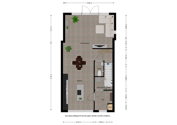 Floorplan - Ooststraat 10, 4507 AN Schoondijke